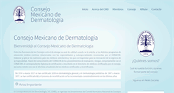 Desktop Screenshot of consejomexicanodermatologia.org.mx
