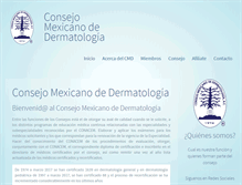 Tablet Screenshot of consejomexicanodermatologia.org.mx